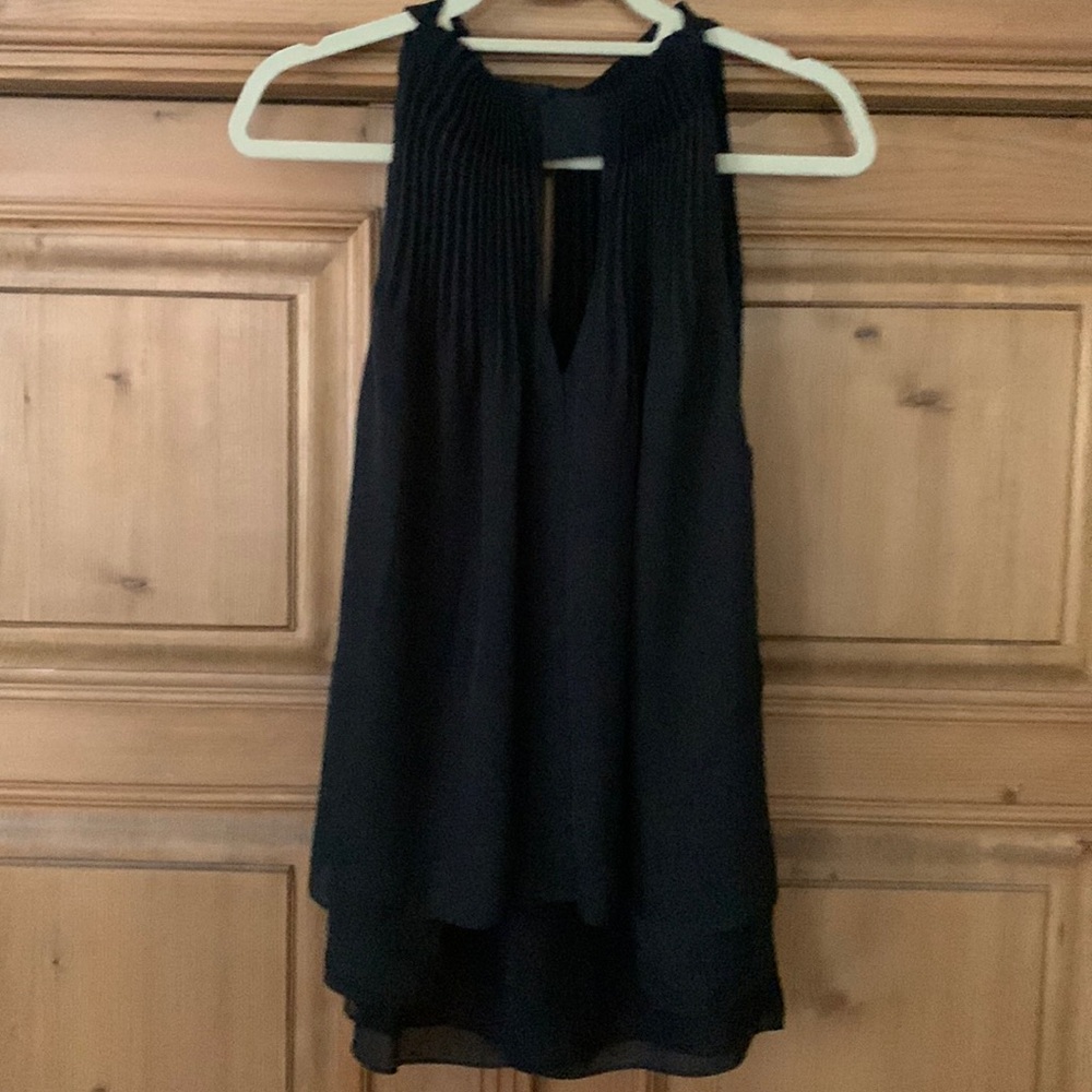 Diane Von Furstenberg Black Silk Dressy Top, Size 6